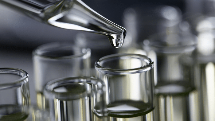 Formulation of Dermalax being studied in a laboratory setting.