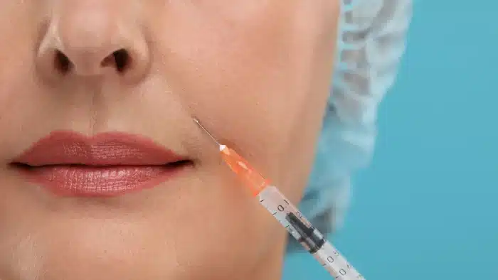 Face injection sites. 