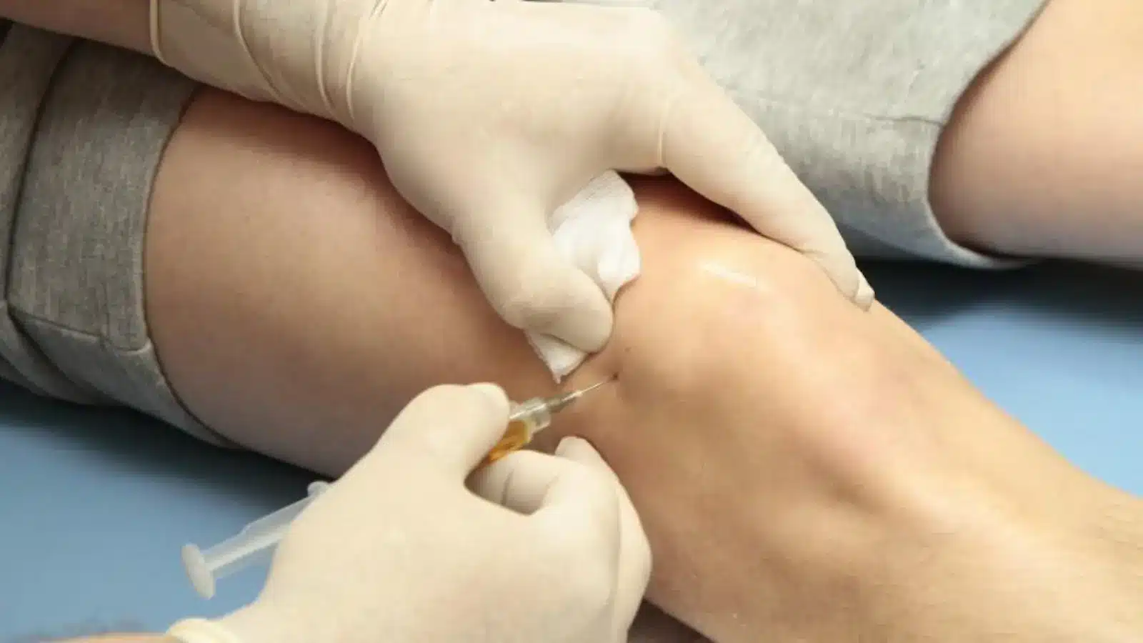 Knee injection.