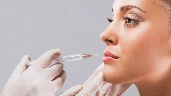 Facial injection.