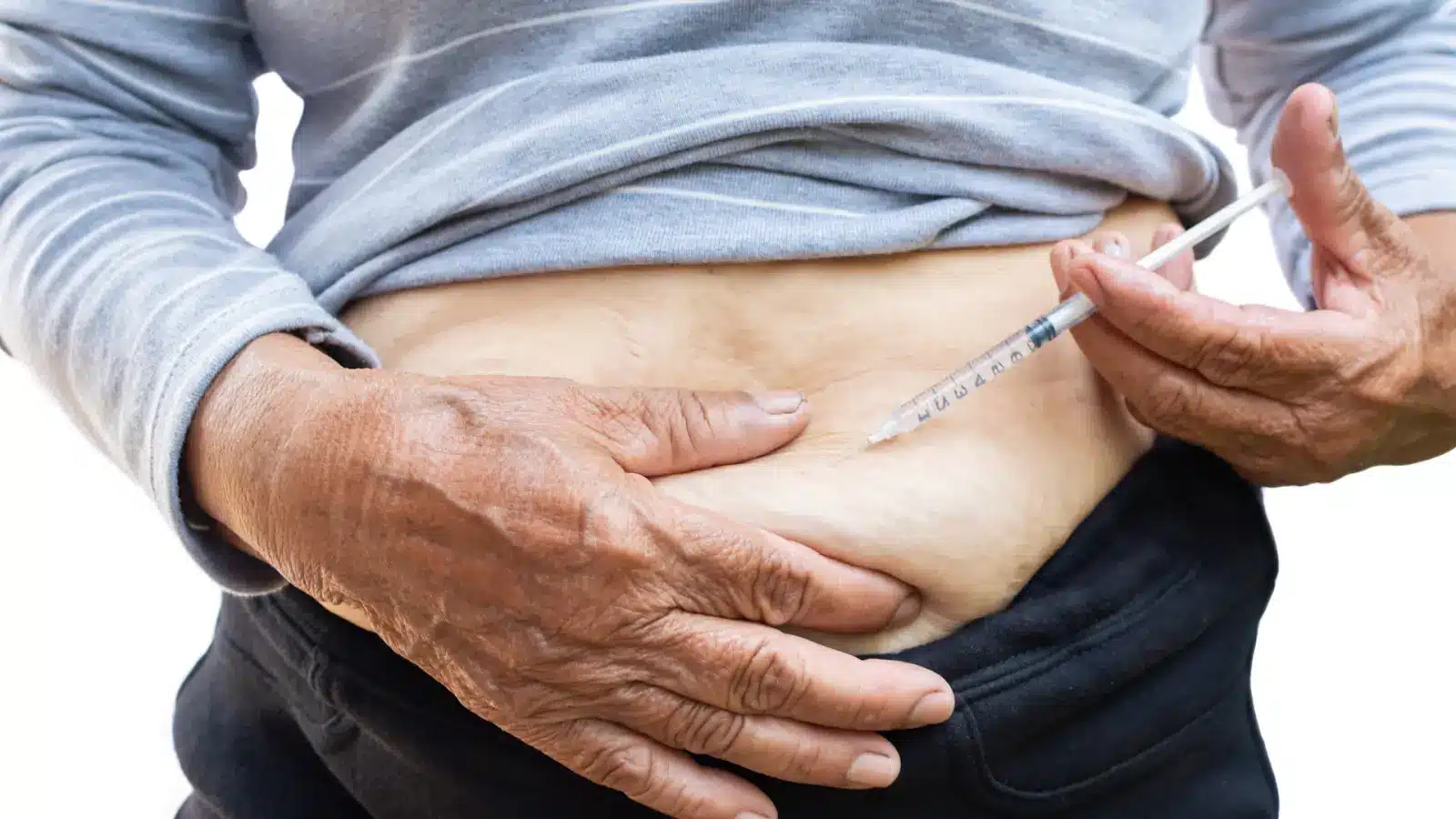 Stomach injection.