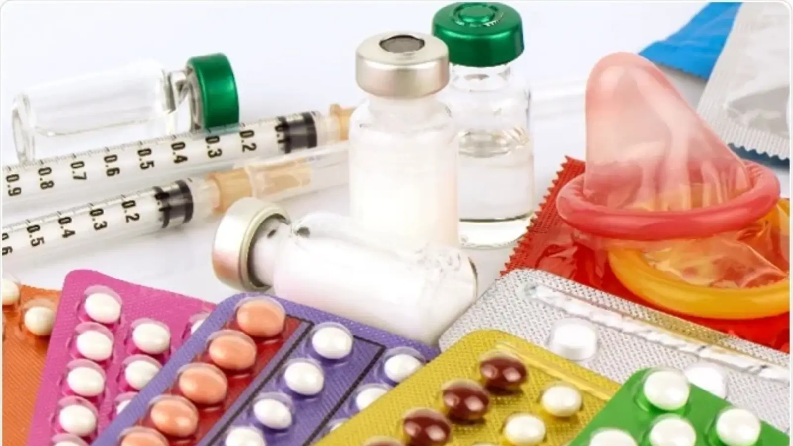 Different kinds of contraception. 