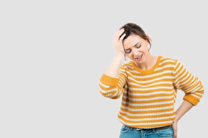 Person with a headache. 