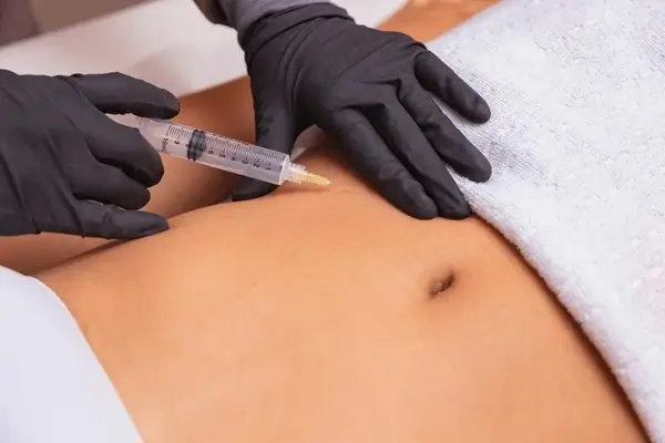 Stomach injection. 