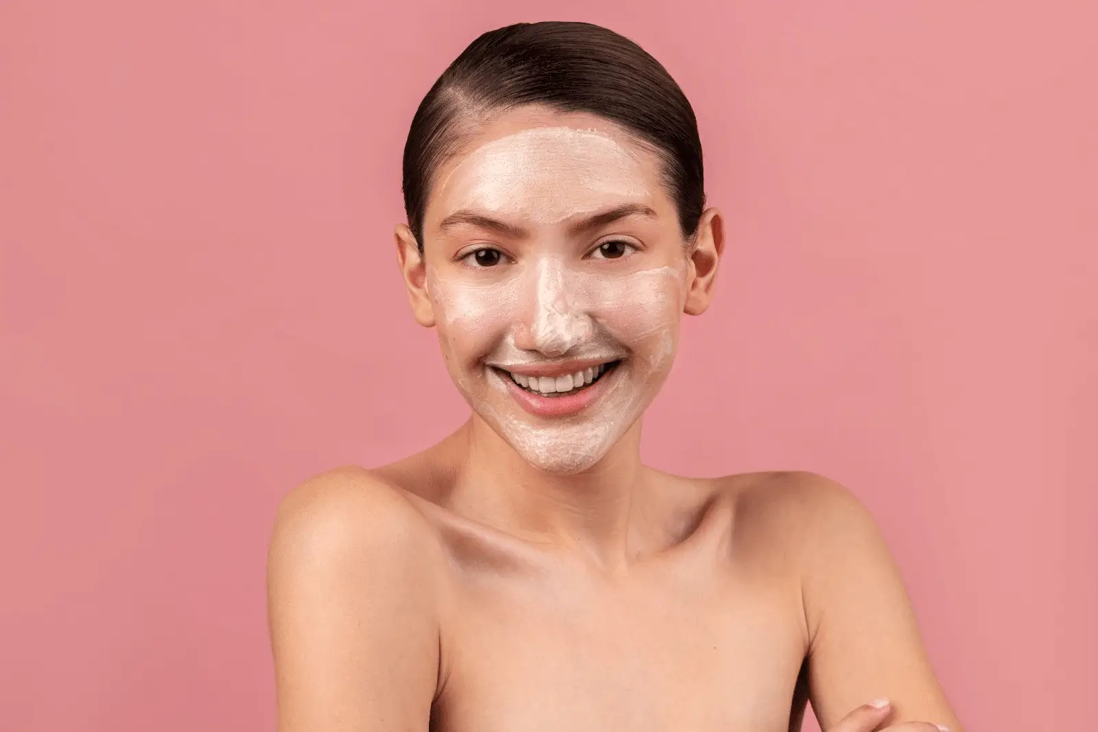 Person with PRX-T33 peel on face.